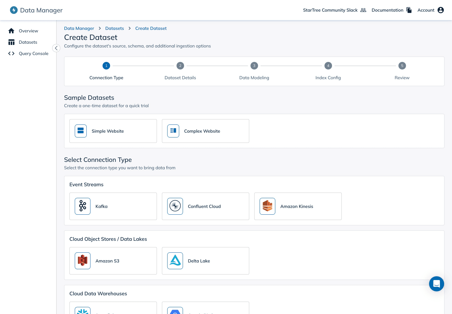 Data Manager Create Dataset V1