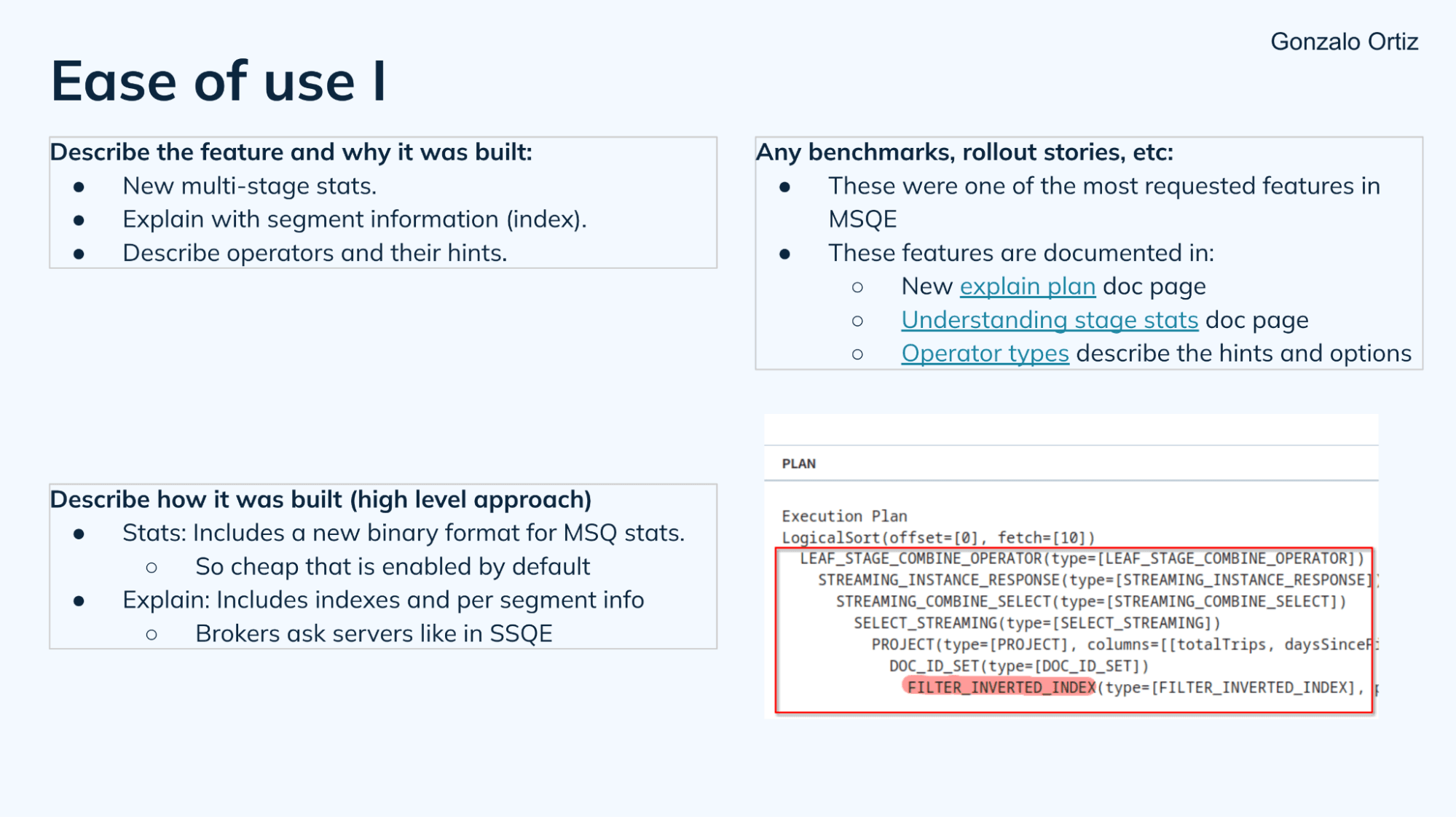 Ease of use within Apache Pinot