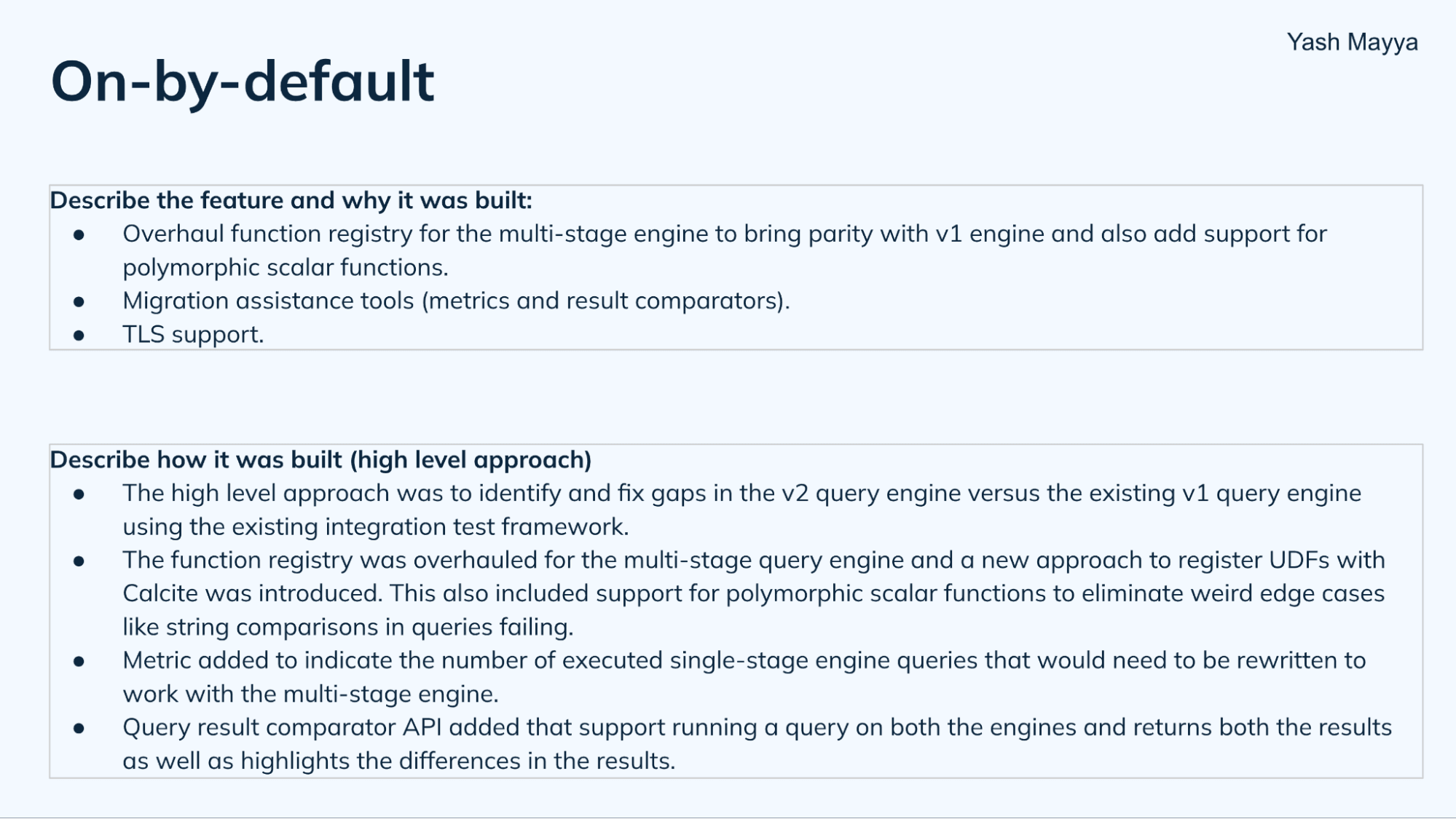 On-by-default support for the multi-stage query engine in Apache Pinot