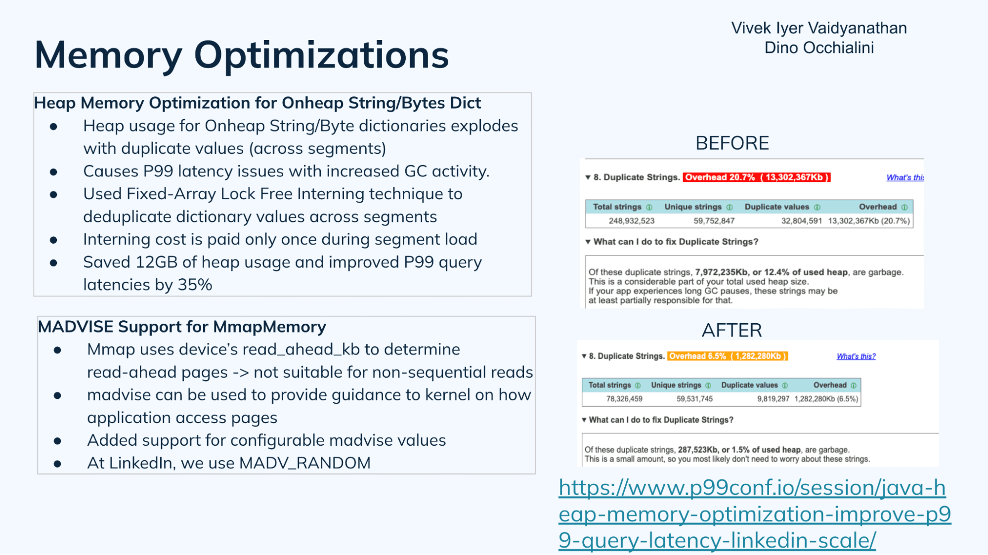 Memory optimizations in Apache Pinot