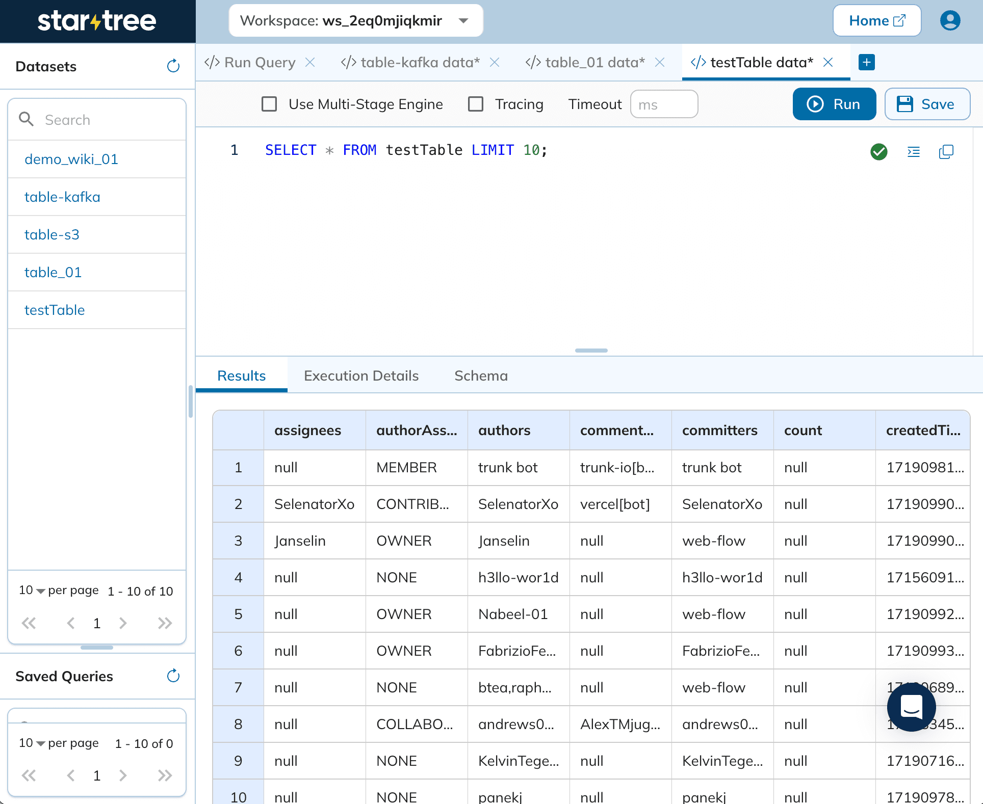 StarTree Query Console was added in 2024, improving ease of data interaction